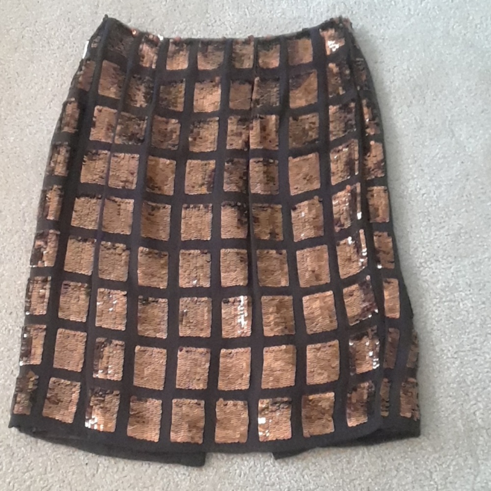 Black/Rust sequin skirt